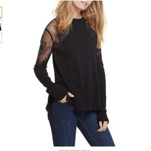 FREE PEOPLE DANIELLA TOP BLACK - SMALL